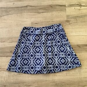 Fresh Produce Blue Patterned A-Line pull on skort